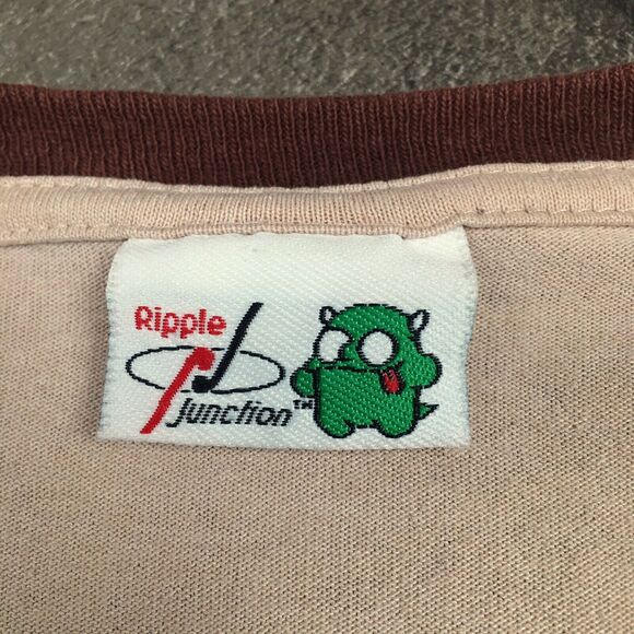 Vintage 2003 The Brak Show Cartoon Graphic Ringer T Shirt Adult Swim Brown Large - Picture 7 of 16